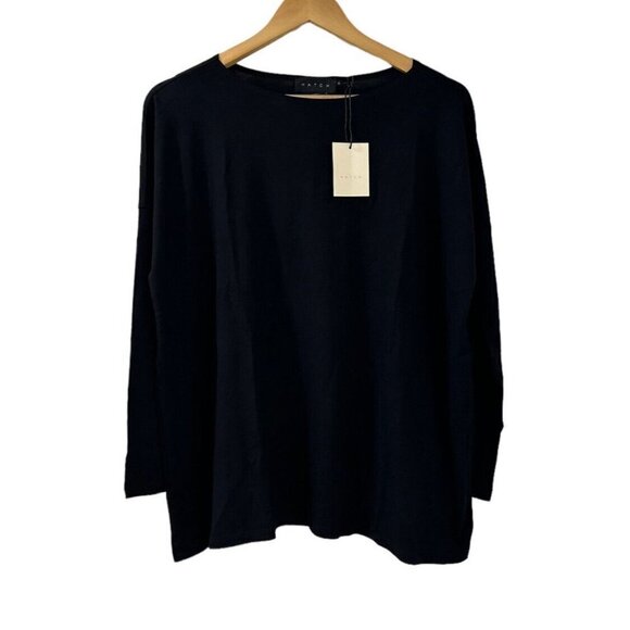 Hatch Tops - Hatch Women's Black The Long sleeve Tee Size 0 NWT $108 MSRP NEW